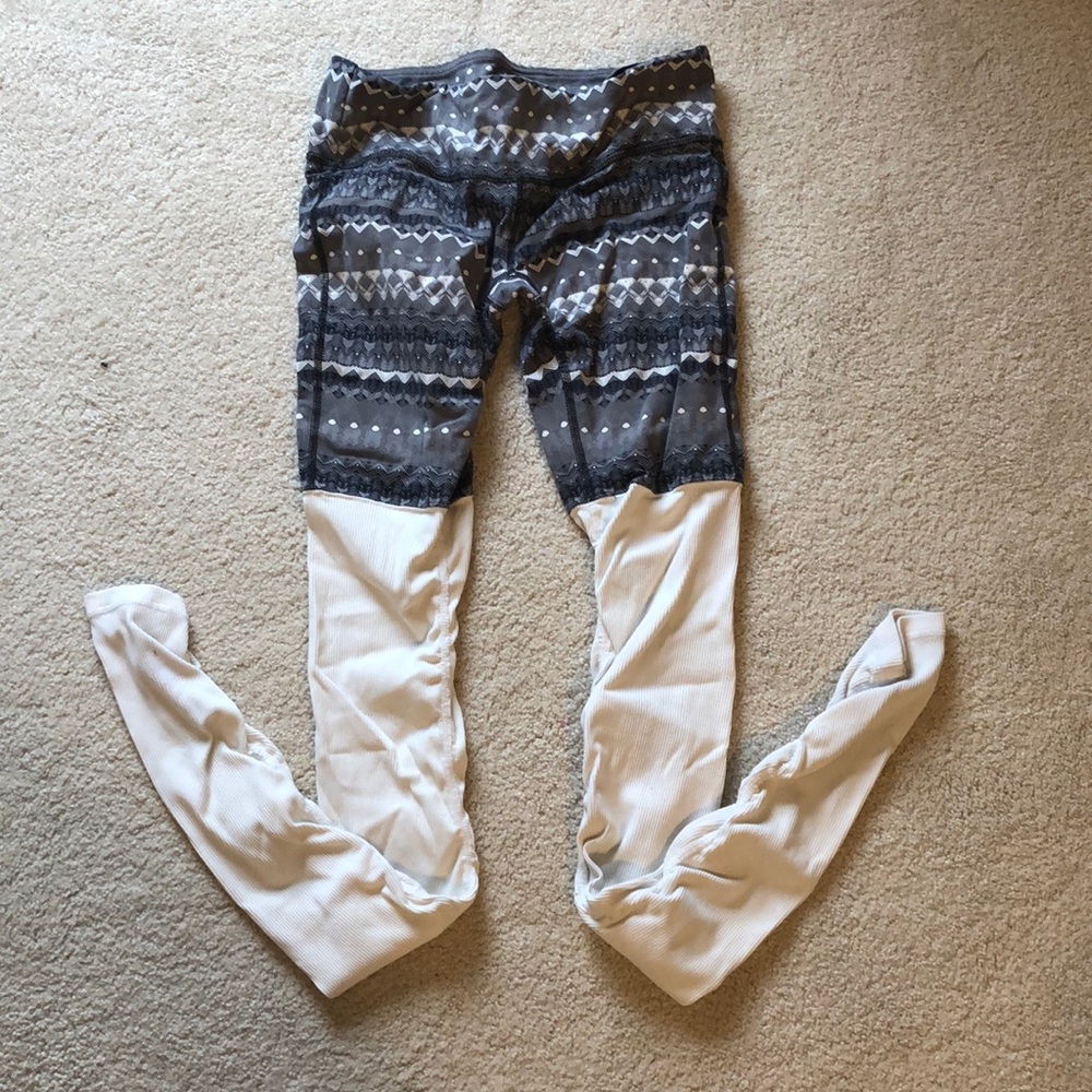 ALO size M Barre Leggings.  Over the heel.